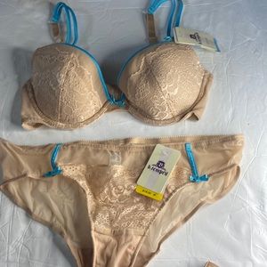 B Tempted push up bra and panty set
